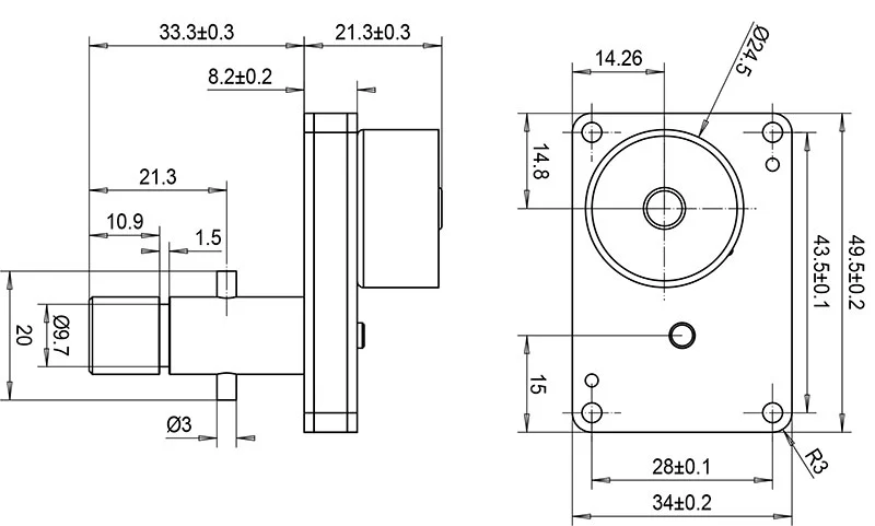 Water Meter Gate Valve Gear Motor